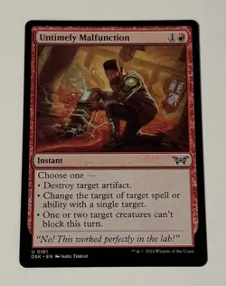 MTG Untimely Malfunction - Duskmourn: House Of Horror LP - Image 1
