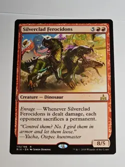 MTG Magic the Gathering Silverclad Ferocidons (115/219) Rivals of Ixalan LP - Image 1