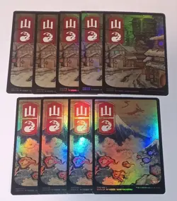 MTG 34 Kamigawa Neo Dynasty Foil Full-art Land Lot - Image 1