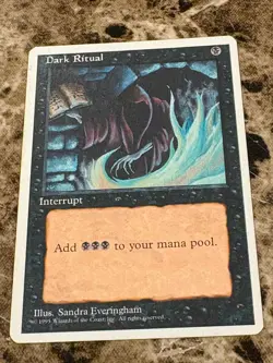DARK RITUAL Magic MTG 4th Edition HP - Image 1