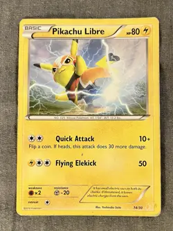 Pokemon Card | PIKACHU LIBRE 14/30 |m| XY Trainer Kit | DAMAGED - Image 1