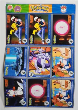 [9] VAPOREON MACHOKE 1999 BURGER KING PROMO POKEMON FIRST MOVIE Q4763 - Image 1