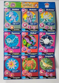 [9] VAPOREON MACHOKE 1999 BURGER KING PROMO POKEMON FIRST MOVIE Q4763 - Image 2
