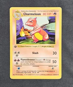 1st Edition Shadowless Charmeleon 024/102 Base Set - Pokemon TCG - Image 1