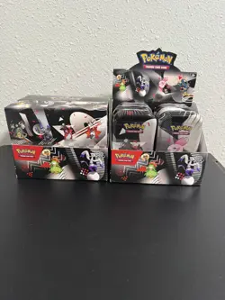 2 Pokemon Black Bolt And White Flare Unova Mini Tin Set of 8 with Display Box! - Image 1