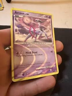 Platinum Arceus, RARE Holo Arceus AR7 LV. 100 EX LP EW1 Pokemon, 2009 - Image 3