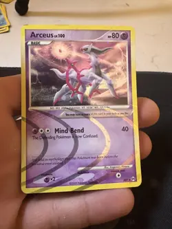 Platinum Arceus, RARE Holo Arceus AR7 LV. 100 EX LP EW1 Pokemon, 2009 - Image 4