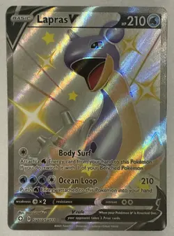 Pokemon TGC Lapras V SV110/SV122 Shining Fates: Shiny Vault Holo Pokemon TCG - Image 1