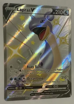 Pokemon TGC Lapras V SV110/SV122 Shining Fates: Shiny Vault Holo Pokemon TCG - Image 2