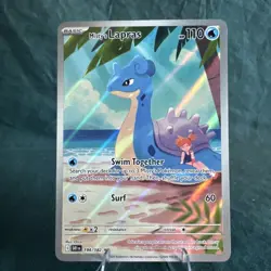Pokemon TCG Misty's Lapras Destined Rivals 194/182 Illustration Rare NM - Image 1