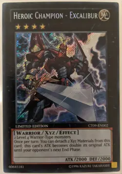 YuGiOh Heroic Champion - Excalibur Secret Rare CT09-EN002 - Image 1
