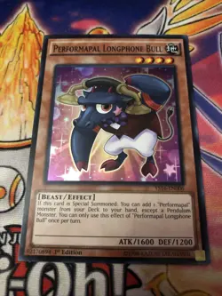Performapal Longphone Bull YS16-EN006 Super Rare 1st Edition YuGiOh LP - Image 1