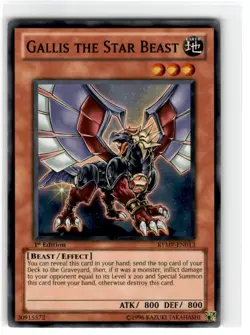 Yu-Gi-Oh! Gallis The Star Beast Common RYMP-EN013 Moderately Played 1st Edition - Image 1