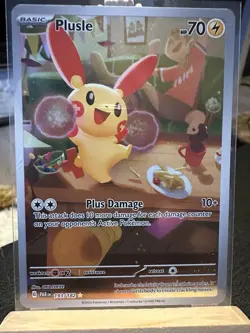 Pokemon Plusle Card 193/182 Paradox Rift Illustration, Rare, Near Mint - Image 1