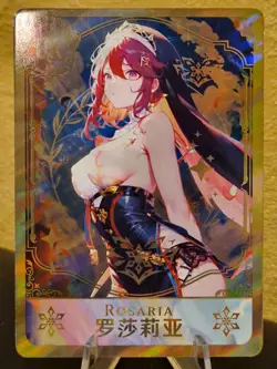 Rosaria Genshin Impact Waifu Anime Card Field Center Cute Foil - Image 1