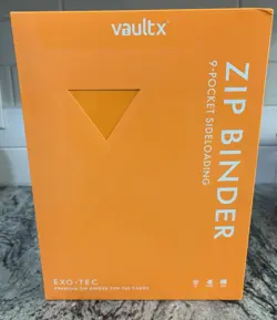 Vault X Neon Orange Exo Tec Zip Binder 9 Pocket Side Loading Holds 360 Cards TCG - Image 1