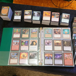 144 Rares in 8 Page ALL RARE Cards in Binder. and 1000 other Random Bulk MTG Lot - Image 1