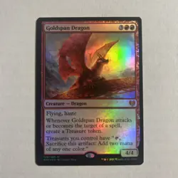 MTG English Goldspan Dragon NM Foil Promos: Prerelease Cards - Image 1
