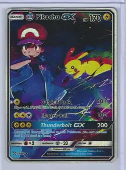 Ash's Pikachu Custom Pokemon Card Custom Pokemon Card - Image 1