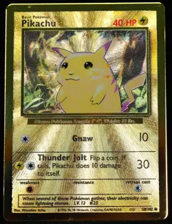 Pikachu #58 NM Celebrations Promo Metal Pokemon Card - Image 1