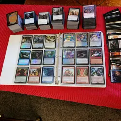 10 Pages of FOILS Cards Collection in Binder and 1000 random Bulk MTG Lot - Image 1