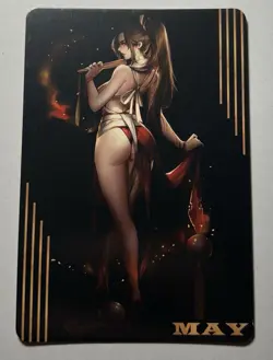 SEXY HEROINE WAIFU Mai Shiranui THE KING OF FIGHTERS ACG PRISMATIC HOLO CARD NM - Image 2