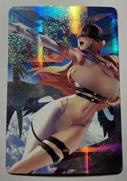 SEXY HEROINE WAIFU Angewomon DIGIMON ACG PRISMATIC HOLOFOIL CARD NM - Image 1
