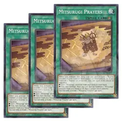 Yugioh - Mitsurugi Prayers x 3 - 1st Edition NM - Plus Free Holo Card - Image 1