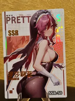Rosaria Genshin Impact Waifu Anime Card Goddess Story Pretty Girls - Image 1