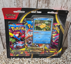 Pokemon TCG Mega Evolution 3 Pack Blister with Psyduck Promo Card - Image 1