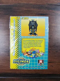 SEALED Vtg 1999 Bandai DIGIMON DP 500 BLACKWARGREYMON ID #311 PROMO TCG Card - Image 2