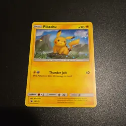Pikachu Sun & Moon Black Star Promo SM183 Pokemon Card Raw Holo NM - Image 1