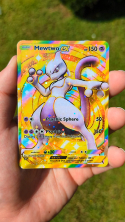 MewTwo EX pocket app handmade high quality card tcg full art Genetic Apex Set - Image 2