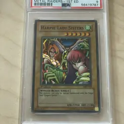 2002 Yu-Gi-Oh! Metal Raiders Harpie Lady Sisters 1st Edition Card MRD-009 PSA 9 - Image 2