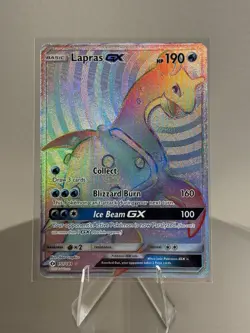 Pokemon TCG Lapras GX Holo Secret Rare Card Sun & Moon Base Set 151/149 - Image 1