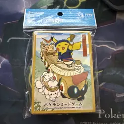 Tohoku Festival Pikachu Waraji Matsuri SEALED Card Sleeves Deck Shield 64 Japan - Image 1