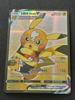 PIKACHU POKEMON LIBRE COSPLAY CARTE CARD NEW HOLO PRISM COLLECTION BRILLANTE - Image 2