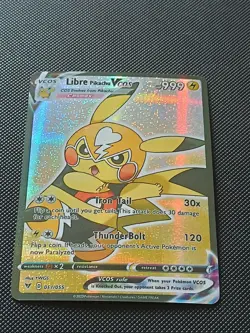 PIKACHU POKEMON LIBRE COSPLAY CARTE CARD NEW HOLO PRISM COLLECTION BRILLANTE - Image 3