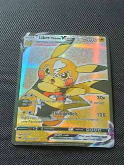 PIKACHU POKEMON LIBRE COSPLAY CARTE CARD NEW HOLO PRISM COLLECTION BRILLANTE - Image 4
