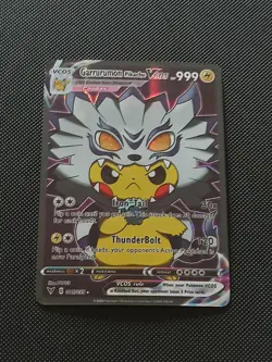 PIKACHU POKEMON GARRURUMON DIGIMON PIKA CARTE CARD HOLO PRISM FLASH FOIL MANGA - Image 4