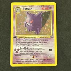 Gengar 5/62 Fossil Holo First Edition Card Never Played (Thick Stamp)￼ - Image 1