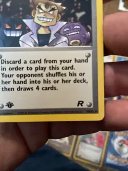 Pokemon TCG Trainer Card Imposter Oak’s Revenge 1st Edition Rare - Image 2