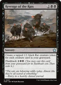 ~ Revenge of the Rats ~ NM Foil ~ Foundations ~ MTG ~ - Image 1