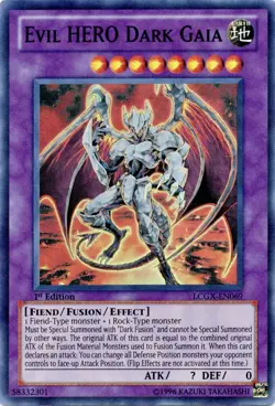 Evil Hero Dark Gaia (LCGX-EN069) - Super - 1st Edition - NM Yugioh Card - Image 1