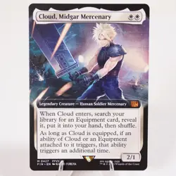 Cloud, Midgar Mercenary Extended Art 427 Final Fantasy MTG NM Regular See Video - Image 1