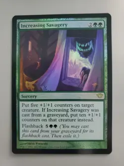 MTG Increasing Savagery Dark Ascension Foil Rare - Image 1