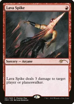 1 Lava Spike - Pro Tour Promo - Magic the Gathering MTG Magic Premier Play - Image 1