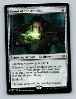 1x Sword of the Animist (EO1) (089) The List LIST MTG Magic NM - Image 1