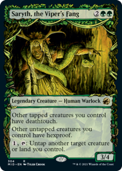 1x Saryth, the Viper's Fang - Showcase - Innistrad: Midnight Hunt - Near Mint, E - Image 1