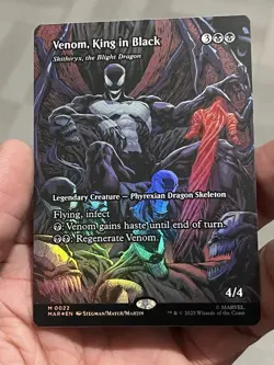 Magic The Gathering Spider-Man Venom King In Black Mythic Full Art Foil NM - Image 2